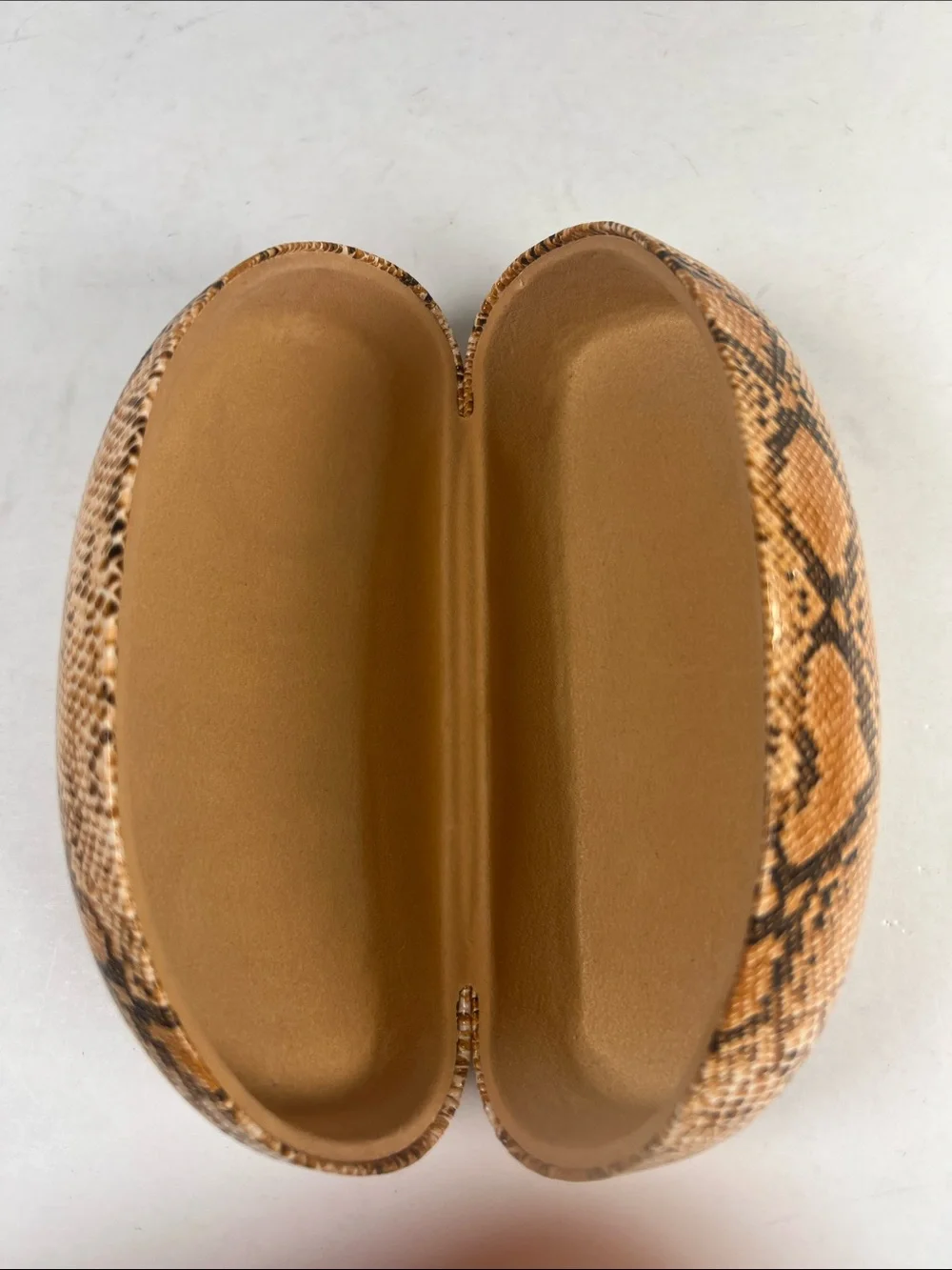 Snake-Print Hard Shell Reptile Habitat Accessory Case — Brown